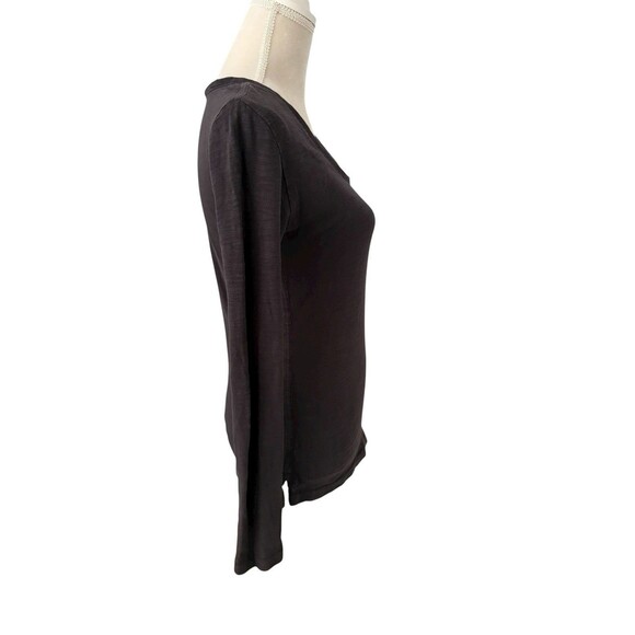 Rag & Bone Slub Knit Long Sleeve Shirt Women's XS Round Neck Dark Gray *FLAW* - Picture 15 of 15